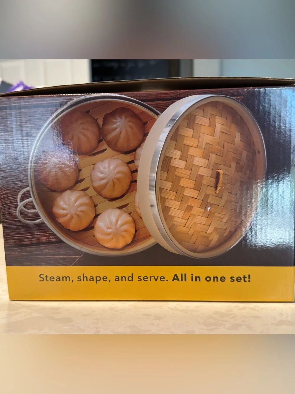 2-Tier Bamboo Steamer Set with Stainless Dumpling Maker & Accessories